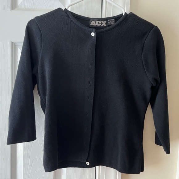 ACX Black Cardigan, Size Medium - Picture 2 of 6